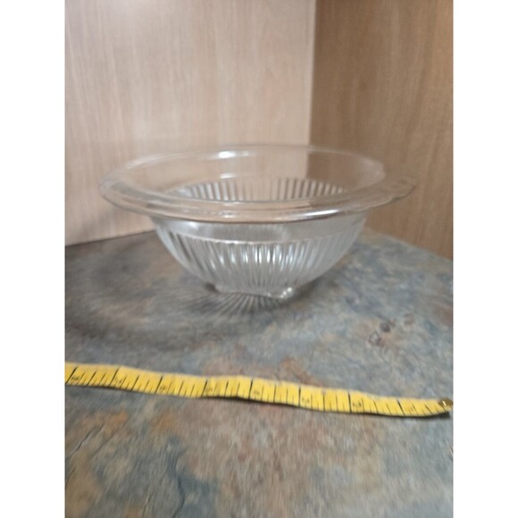 Federal Glass 9" Footed Nesting Clear Mixing Bowl - Picture 2 of 6